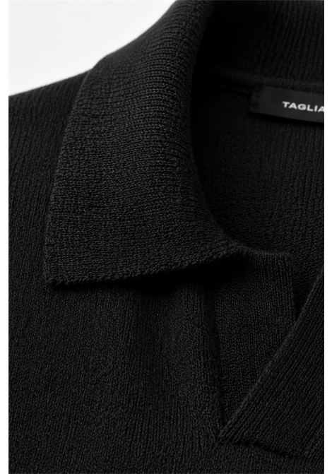 Polo in maglia Tagliatore nera in lino e cotone TAGLIATORE | Polo | KEITH GSE26-02099